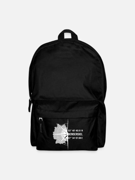 Koordinaten Bensersiel - Rucksack - Schwarz
