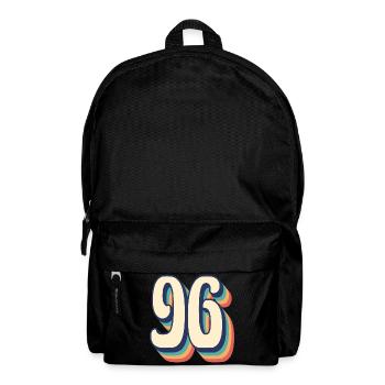 T-Shirt rétro Vintage numéro 96 quatre-vingt-seize - Sac à dos - noir - Devant