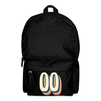 Vintage rétro T Shirt numéro 00 zéro zéro - Sac à dos - noir - Devant