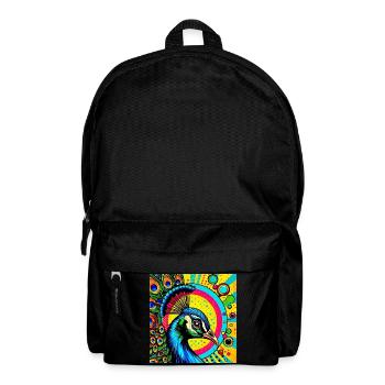 Paon Pop Art - Sac à dos - noir - Devant