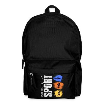 Eins mit dem Sport - Triathlon - Rucksack - Schwarz - Vorne