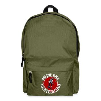 Meine DNA - Skateboard - Rucksack - Olivgrün - Vorne