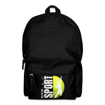 Eins mit dem Sport - Tennis - Rucksack - Schwarz - Vorne