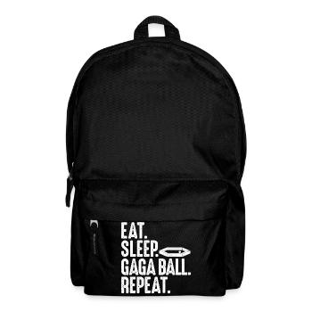 Eat. Sleep. Gaga Ball. Repeat. Dodgeball Gagaball - Backpack - black - Front