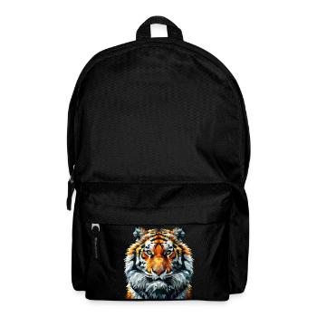 Geometric Lion Head Art Print - Backpack - black - Front