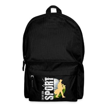 Eins mit dem Sport - Rucksack - Schwarz - Vorne