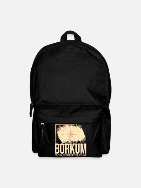 Borkum Koordinaten - Rucksack - Schwarz