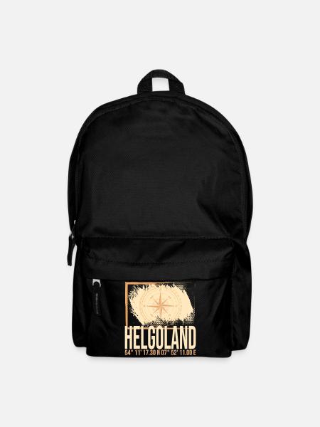 Helgoland Koordinaten - Rucksack - Schwarz
