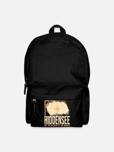 Hiddensee Koordinaten - Rucksack - Schwarz