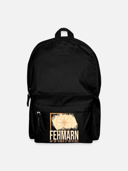 Fehmarn Koordinaten - Rucksack - Schwarz