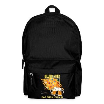 Billard & Bier - Das gönn ich mir - Rucksack - Schwarz - Vorne