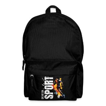 Eins mit dem Sport - Fußball - Rucksack - Schwarz - Vorne