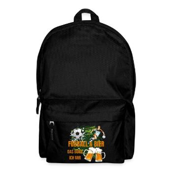 Fußball & Bier - Das gönn ich mir - Rucksack - Schwarz - Vorne