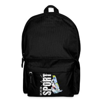 Eins mit dem Sport - Windsurfen - Rucksack - Schwarz - Vorne