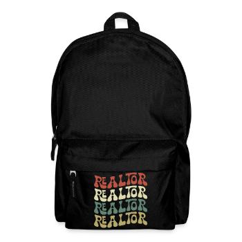 Retro Realtor Immobilienmakler Makler - Rucksack - Schwarz - Vorne