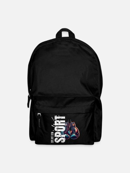 Eins mit dem Sport - Boxen - Rucksack - Schwarz