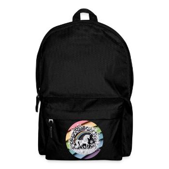 Cute Unicorn Rainbow Paper Cut - Backpack - black - Front