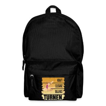 Turnen - Kraft - Eleganz - Balance - Rucksack - Schwarz - Vorne