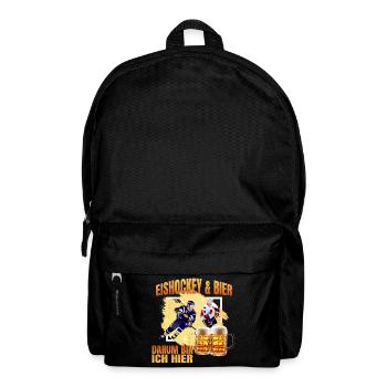 Eishockey und Bier - Darum bin ich hier - Rucksack - Schwarz - Vorne