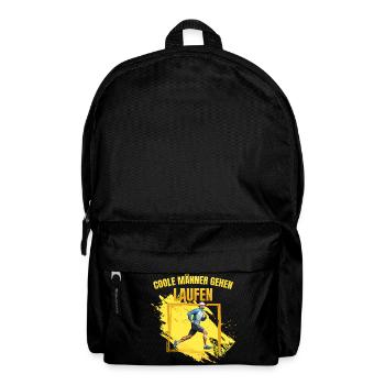Coole Männer gehen Laufen - Rucksack - Schwarz - Vorne
