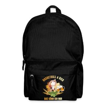 Basketball & Bier - Das gönn ich mir - Rucksack - Schwarz - Vorne
