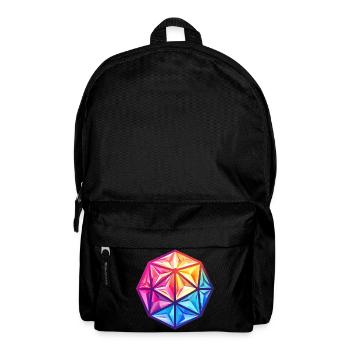 Geometric D20 D20 Cube – Fantasy RPG - Backpack - black - Front