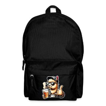 Alpaca Beer Surfer Greeting - Backpack - black - Front