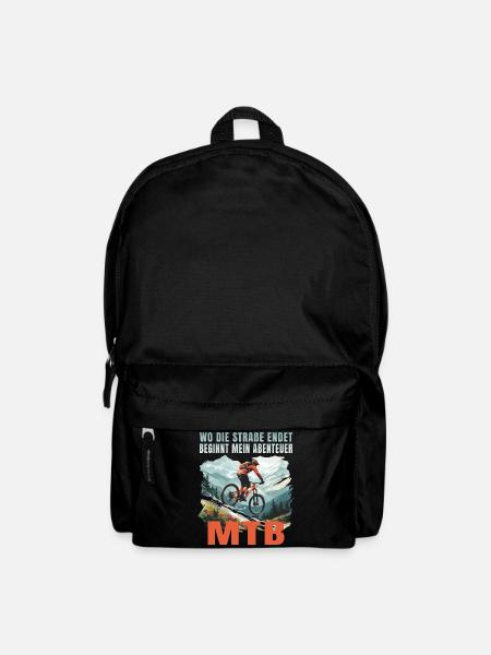 MTB: Wo die Straße endet beginnt mein Abenteuer - Rucksack - Schwarz