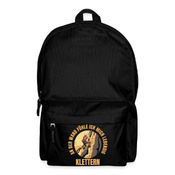 An der Wand fühle ich mich lebendig - Rucksack - Schwarz - Vorne