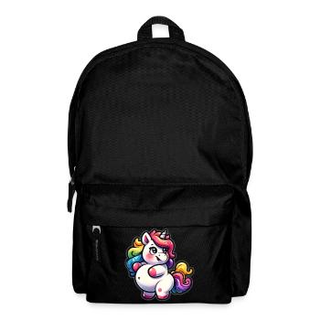 Colorful unicorn cuddly design - Backpack - black - Front