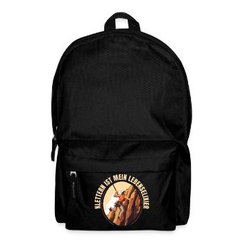 Klettern ist mein Lebenselixier - Rucksack - Schwarz - Vorne