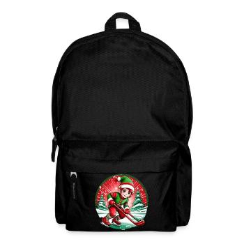 Weihnachtself Eishockey - Rucksack - Schwarz - Vorne