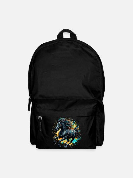 Pferd - Rucksack - Schwarz