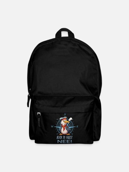Bevor du fragst, Nee - Rucksack - Schwarz