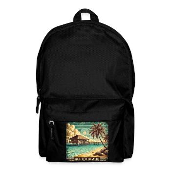 Reethi Beach Maldives Retro Summer Grunge Beach - Backpack - black - Front