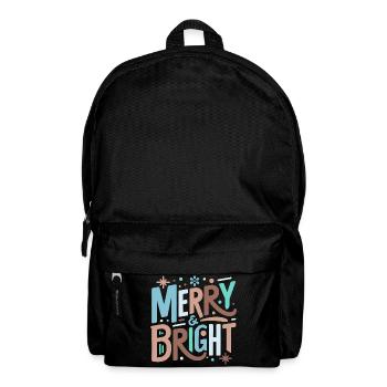 Typographie festive joyeuse et lumineuse - Sac à dos - noir - Devant