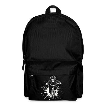 Radfahrende Katze - Rucksack - Schwarz - Vorne