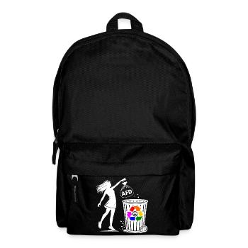 FCK AFD - Contre la droite - gardez votre environnement propre - Sac à dos - noir - Devant