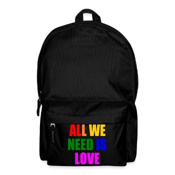 all we need is love - Backpack - black - Front