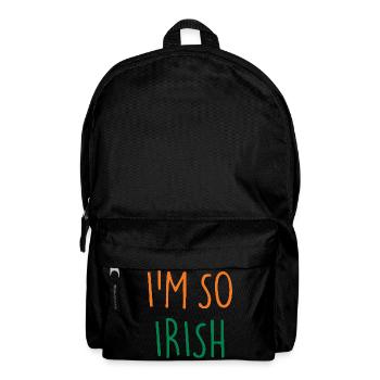 JE SUIS TELLEMENT IRLANDAIS Irlande Irlande - Sac à dos - noir - Devant