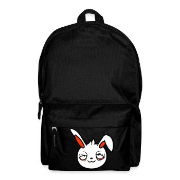 Bunny Tired Confused Relaxed Red Dark Circles Chill - Backpack - black - Front