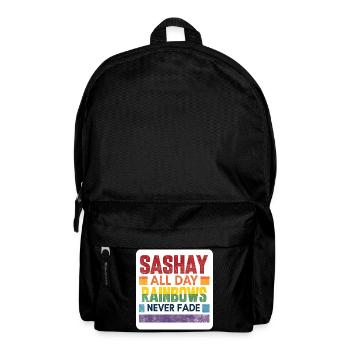 LGBTQIA+ Aufkleber Gay Pride Sashay den ganzen Tag - Rucksack - Schwarz - Vorne