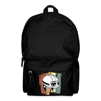 Oldschool Retro Biker - Caferacer und Motorradlogo - Rucksack - Schwarz - Vorne