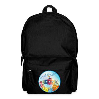Colorful submarine in tropical coral reef - Backpack - black - Front