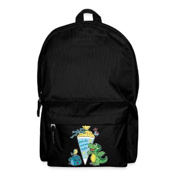 Schulkind Drache. Ach du meine Tüte! - Rucksack - Schwarz - Vorne