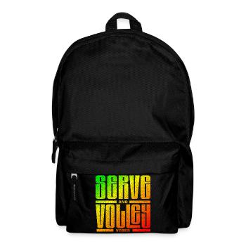 Tennis serve and volley vibes jamaica style - Backpack - black - Front
