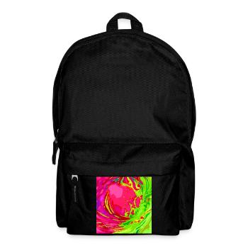 Neon Swirl Play of Colors - Backpack - black - Front