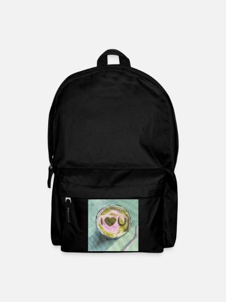 I luv Matcha Künstlerische Snack-Illustration - Rucksack - Schwarz