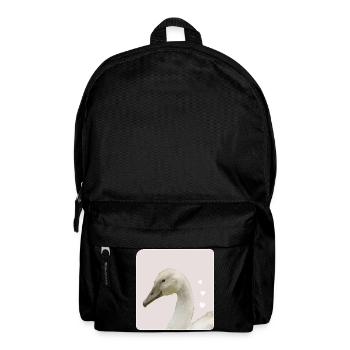Jeune cygne Cygne blanc Cygne tuberculé - Sac à dos - noir - Devant