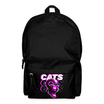 CATS, CATS, CATS · Pink Big Cat - Backpack - black - Front